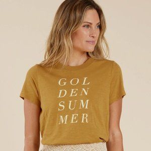 Rylee + Cru NWT Women's Golden Summer Basic Tee, Size Large